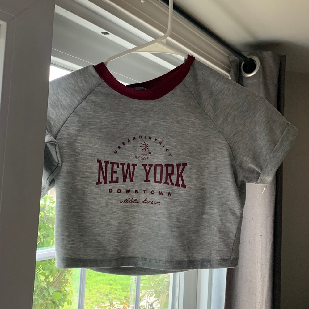 Grey Crop Top